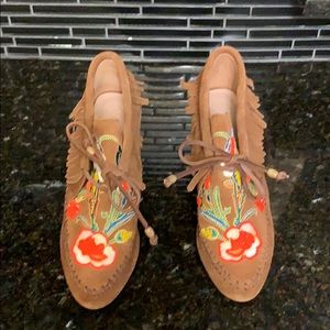 TORY BURCH Huntington Beaded Moccasin Bootie